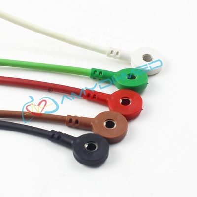 AAMI Ecg Electrode Cable 3 Lead Holter Clip 0.9 Meter For CardioLife AED
