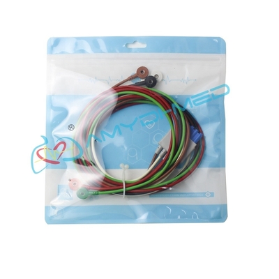 AAMI Ecg Electrode Cable 3 Lead Holter Clip 0.9 Meter For CardioLife AED