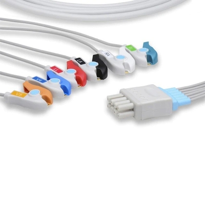 AAMI Ecg Electrode Cable 3 Lead Holter Clip 0.9 Meter For CardioLife AED