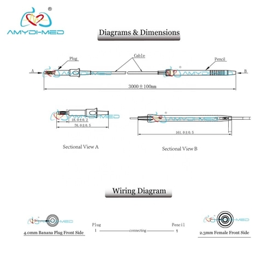 Surgical Supplies Reusable Electrosurgical Pencil Medical For Foot Control