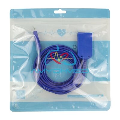 Soft 3 Meters RoHS Certified Disposable Electrosurgical Pad Cable for Hospital Medical Use