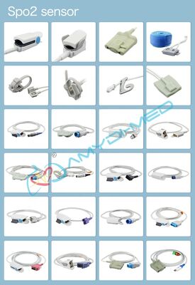 Reusable SpO2 Sensor Multi-Brand Compatible TPU & PVC Material Pulse Oximeter Sensor for Medical Monitoring