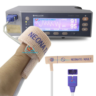 Compatible for Nellcor Max DS-100a Disposable SpO2 Sensor with Non-Woven Material and ISO 13485 Certification