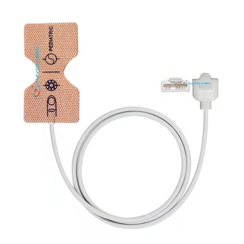 TPU Coated Pediatric SpO2 Sensor Masim OxiMa Nonwoven Rectangle 15P Disposable Oximeter Sensor