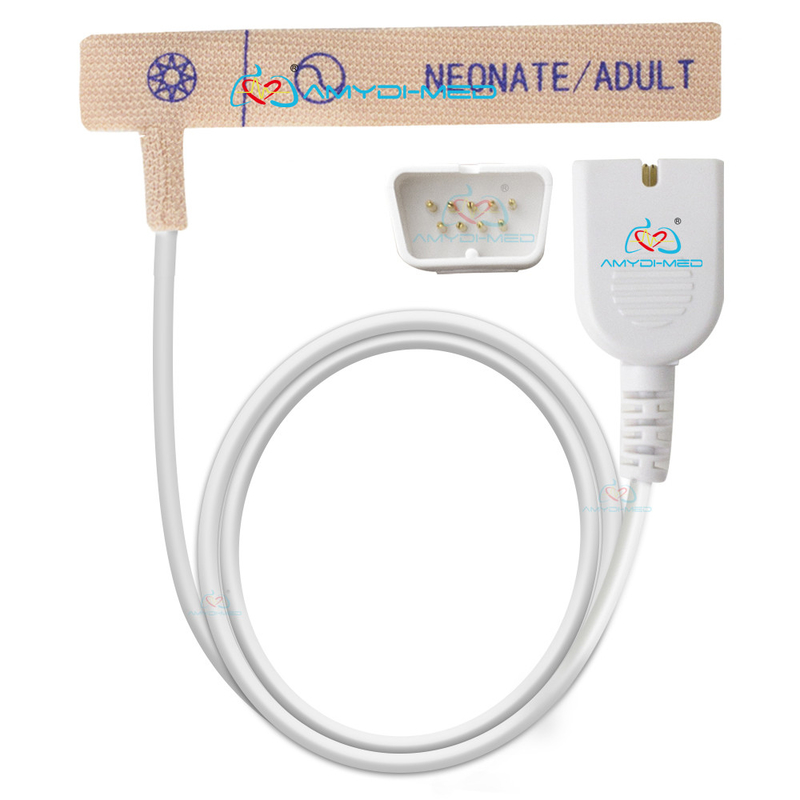 9Pin Connector Disposable Spo2 Sensor Nihon Kohden PVC Disposable Pulse Oximeter