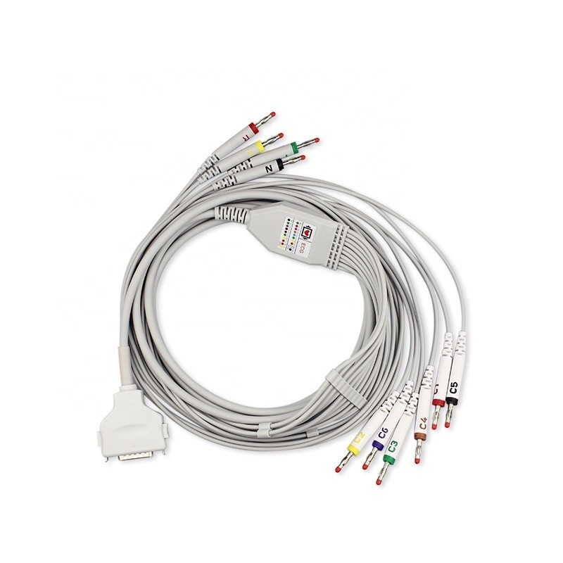 Fukuda OEM Ekg Ecg Cable Denshi FX-2111 FX-3010 FX-4010 FCP-2155 10 Lead Ecg Cable
