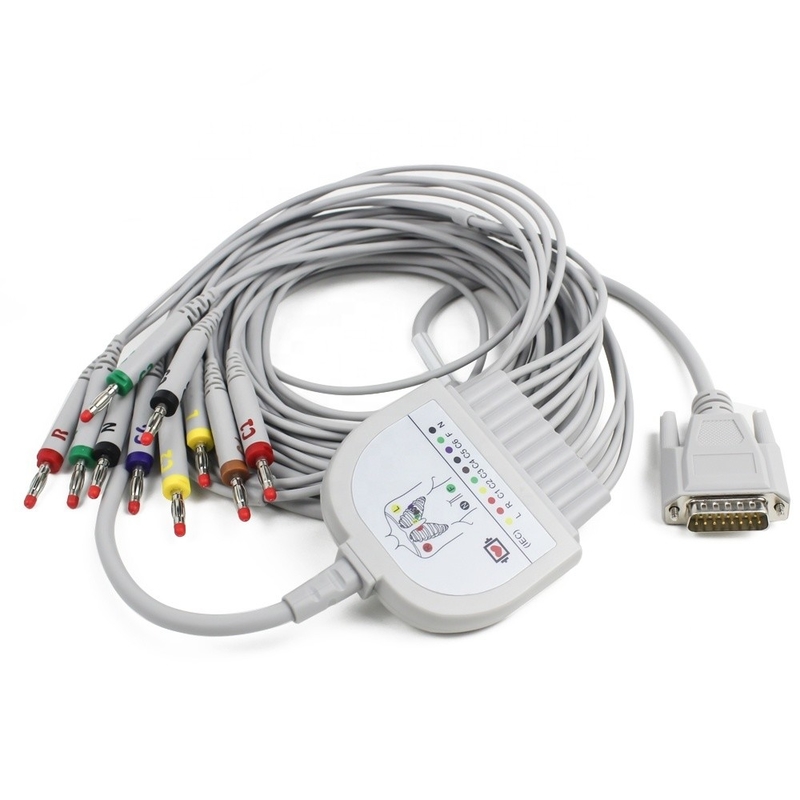 TPU Coated Ekg Ecg Cable Medical Materials For Dongjiang Biocare Nihon Kohden