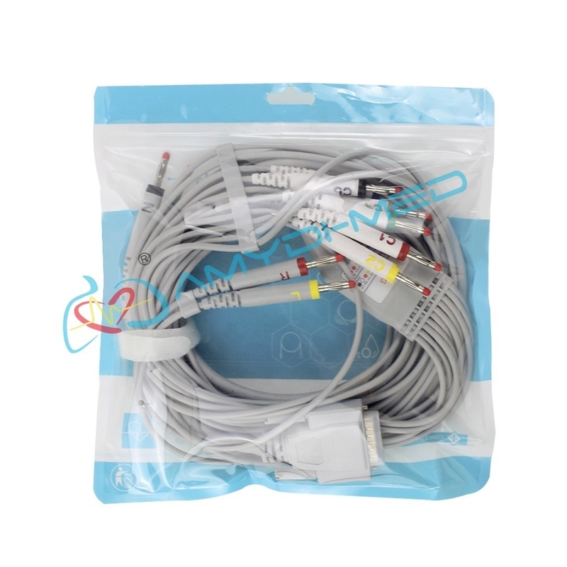 10 Leads EKG Cable TPU Jacket EKG Cord For Nihon Kohden 9620 Biocare300