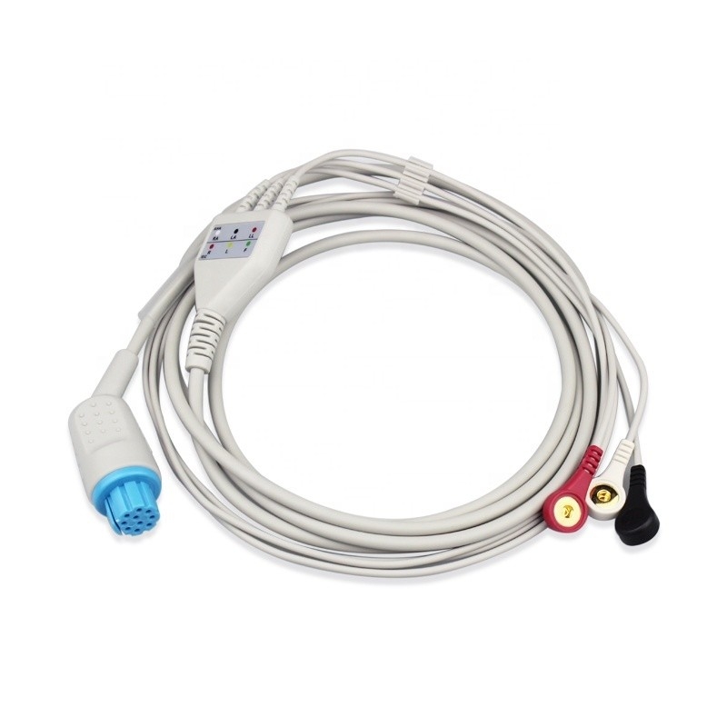 Clinic Cleaning Ecg Cables High Stability With DATEX NV-10J Snap Adapter