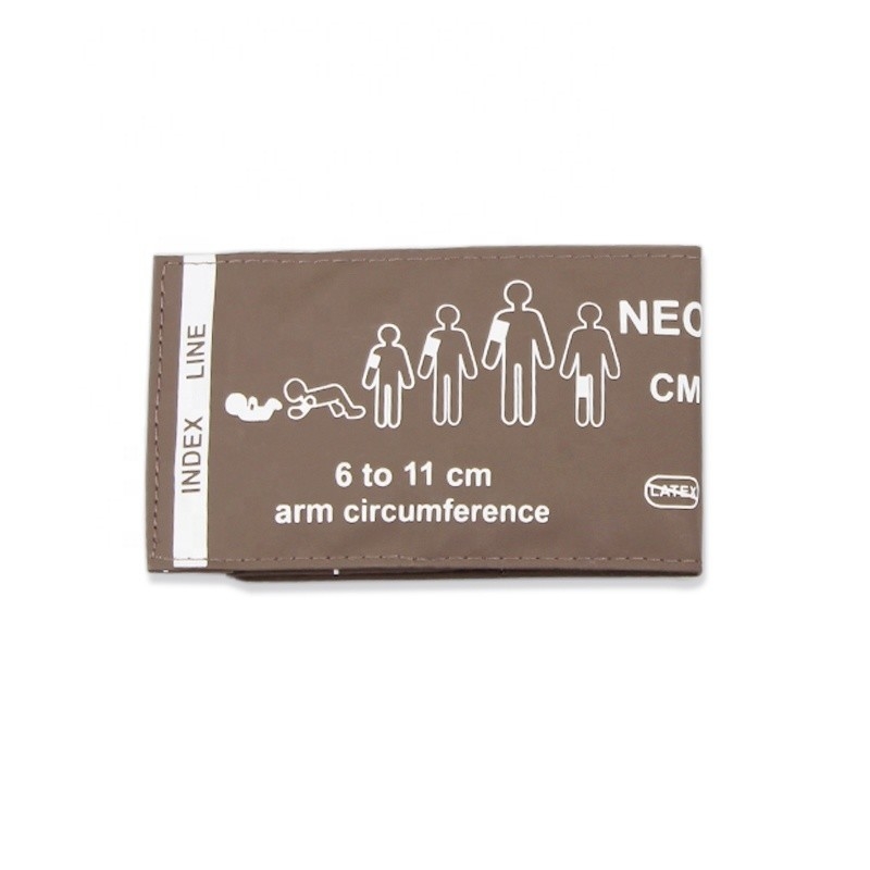 Class I Surgical Supplies Reusable Adult Nibp Cuff PU Brown Bladder PU 11cm Neonatal Nibp Cuff