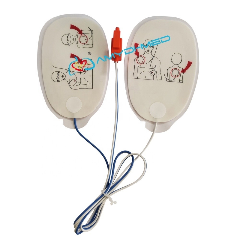 Manual External PVC Child AED Pads 2 Pins Compatible For Nihon Kohden
