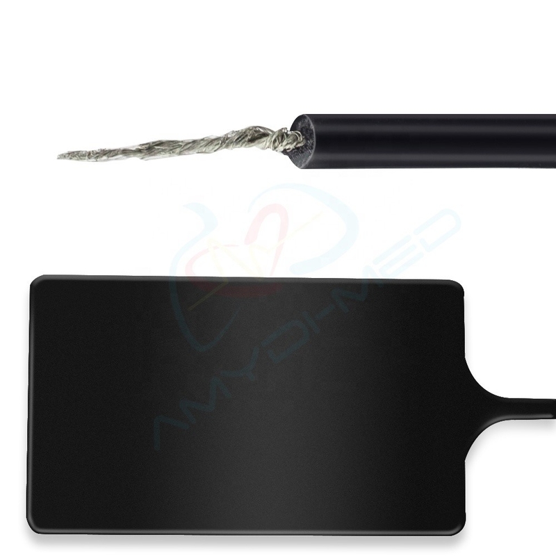 Medical Black Reusable Grounding Pad ESU Plate Surgical Protection For Clinic