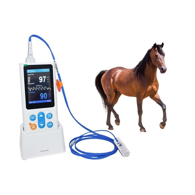 Handheld Blood Oxygen Animal Pulse Oximeter With High Precision Clip And 3.5 Inch LCD Display