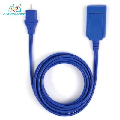 Cable desechable de ESU de 3,0 m de longitud de silicona de material PVC Cable electrocirúrgico para uso clínico