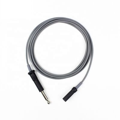 Cable électrochirurgique en silicone doux réutilisable longueur 3000 mm pour électrochirurgie bipolaire monopole
